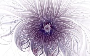 Purple Lavender Wisps White