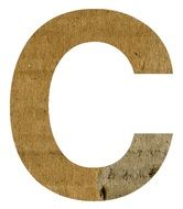 C Alphabet Letter Text