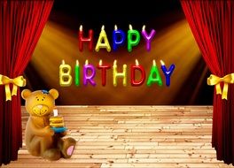 wallpaper with happy birthday greeting card