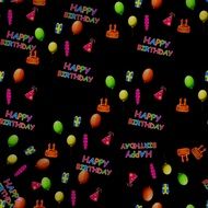 wallpaper with seamless happy birthday wishes