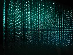 futuristic neon structure
