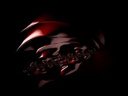 red fractal in the dark
