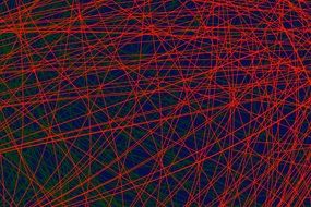 red and green geometric lines