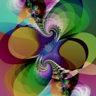 colorful digital swirls