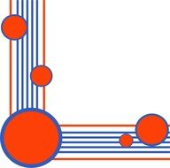 blue red graphic border
