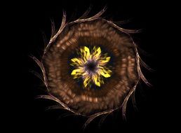 Round Wreath Flower Abstract