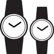 silhouettes of watches