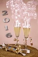 glasses of champagne for the new year