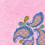 paisley pattern on a pink background