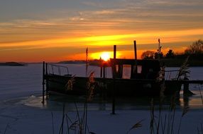 romantic winter evening