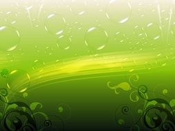 Background Green Blow Pattern