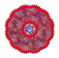 background with ornamental digital flower