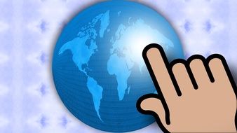 Globe Hand Global Concept