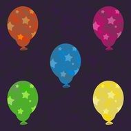 funny background with colorful air balloons