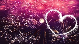 Bright New Year's fireworks