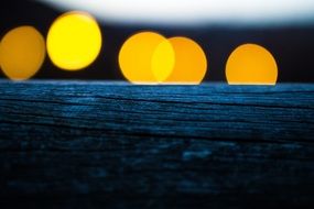 Wood Orange Bokeh Abstract