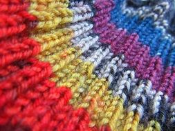 Knitting Coloured Mixed Wool