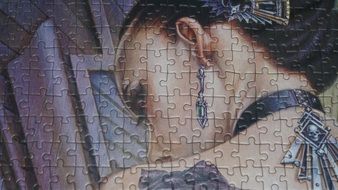 Woman Puzzle Blue Mix Abstract