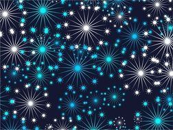 beautiful stars on a dark blue background