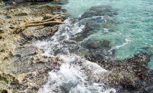 clear water on the rocks, Mexican Caribbean