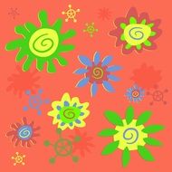 wallpaper with floral digital art