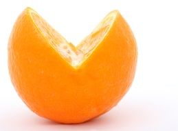 isolated cut orange