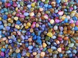 small colored pebbles