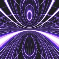purple light rays on a black background