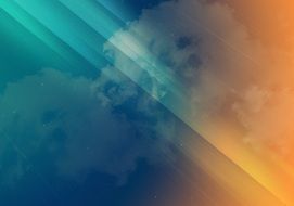 Background Orange Blue Green