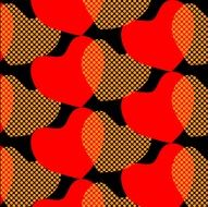 Love Hearts Shapes Pattern