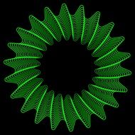 spiral circle on black background