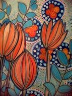 Puncture Flowers Background