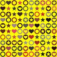 yellow background with different patterns