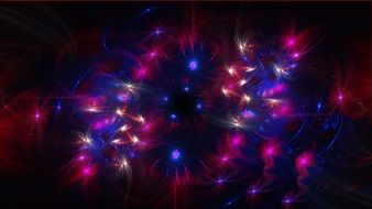 Fractal Purple Black Pink
