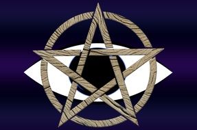 Pentagram Eye Background Magic