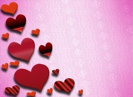 pink wallpaper with red hearts