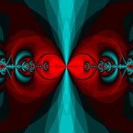 red and blue as a digital art