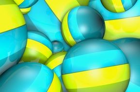 Wallpaper Balls Bead Blue