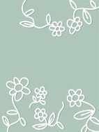 white floral pattern on a light grey background