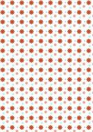 white background with red dots of different sizes