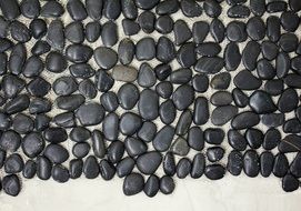 black grey pebbles
