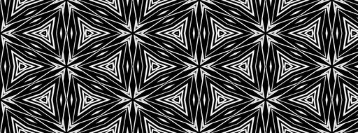 banner with white black geometrical pattern