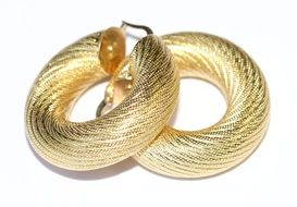 Earrings Gold Hoops Texture