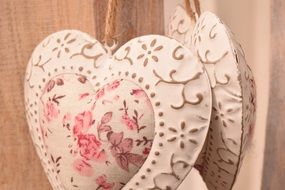 ceramic heart with patterns