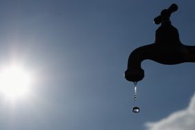 water dropping from faucet
