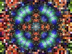 Mosaic Kaleidoscope Form Pattern