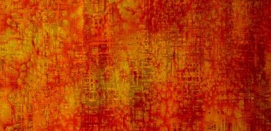 orange wall with yellow scuffs