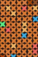 pattern with brown crosses