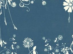 Background Blue Flowers Pattern