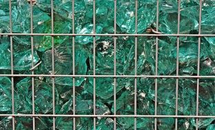 Glass Blocks Grid Green Shiny